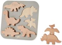byAstrup vormenpuzzel Dinosaurussen junior hout 6 stukjes - thumbnail