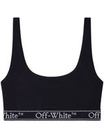 Off-White haut crop à bande logo - Noir - thumbnail