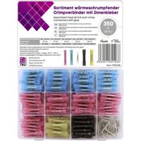 TRU COMPONENTS T25C048 Stootverbinder Met krimpkous 0.3 mm² 6.0 mm² Volledig geïsoleerd Wit, Rood, Blauw, Zwart, Geel 350 stuk(s)
