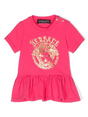 Versace Kids robe à imprimé à logo Medusa - Rose