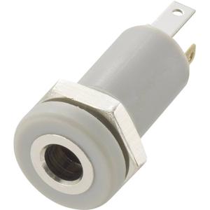 TRU COMPONENTS 718489 Jackplug 3.5 mm Bus, inbouw verticaal Aantal polen: 4 Stereo Zilver 1 stuk(s)