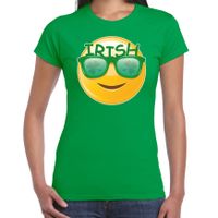 Irish smiley feest shirt / outfit groen voor dames - St. Patricksday 2XL  - - thumbnail