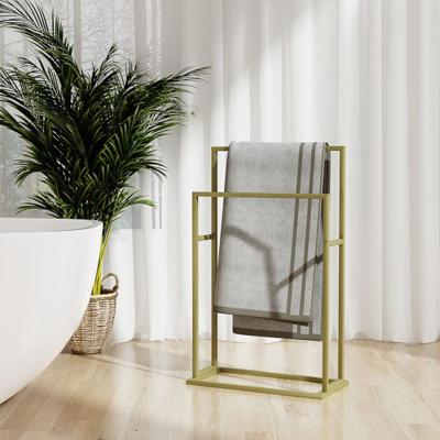 VidaXL Handdoekenrek vrijstaand 48x24x78,5 cm ijzer goudkleurig