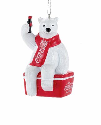 Coca-Cola Polar Bear On Cooler 3.5 Inch - Kurt s adler