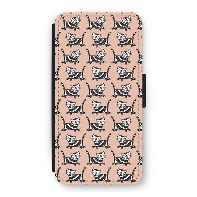 Zwarte poes: iPhone 12 Pro Flip Hoesje