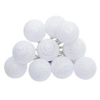 Atmosphera LED slinger - met 16 bollen - D3,5 cm - wit - lengte 2,2 meter - Sfeer verlichting