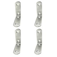 Hoeksteun EDM 86092 an24 Roestvrij staal 6 x 6 x 1,9 cm 4 Stuks