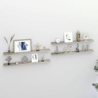 Wandschappen 4 st 100x9x3 cm betongrijs