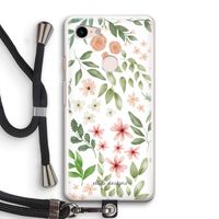 Botanical sweet flower heaven: Pixel 3 Transparant Hoesje met koord