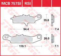 TRW Remblokken, en remschoenen voor de moto, MCB757SI Sinter offroad