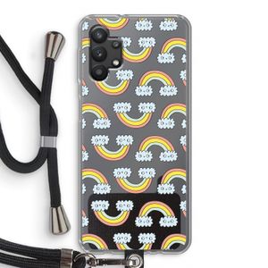 Regenboog: Samsung Galaxy A32 5G Transparant Hoesje met koord