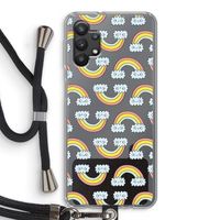 Regenboog: Samsung Galaxy A32 5G Transparant Hoesje met koord