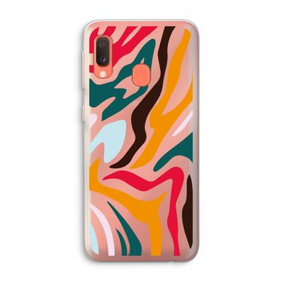Colored Zebra: Samsung Galaxy A20e Transparant Hoesje