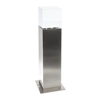 Buitenlamp staand SQUARE POLE 60 cm RVS E27
