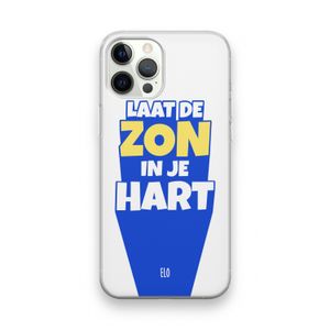 Laat de zon in je hart: iPhone 12 Pro Transparant Hoesje