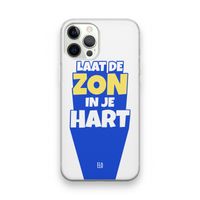 Laat de zon in je hart: iPhone 12 Pro Transparant Hoesje
