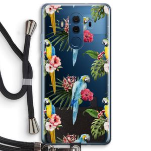 Kleurrijke papegaaien: Huawei Mate 10 Pro Transparant Hoesje met koord