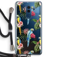 Kleurrijke papegaaien: Huawei Mate 10 Pro Transparant Hoesje met koord