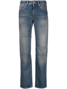 MM6 Maison Margiela jean droit à design à empiècements - Bleu