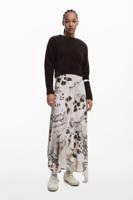 Jurk met dierenprint - BROWN - XL