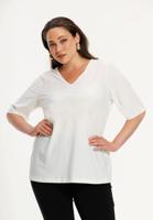 Yoek T-shirt relaxed | Beige | Maat 46/48