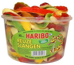 Haribo Haribo Reuze Slangen Snoepsilo 30 Stuks 1300 Gram