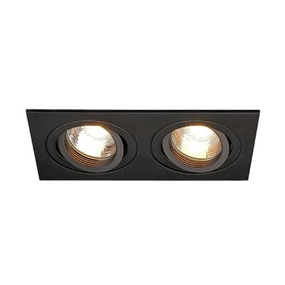 SLV InbouwspotNew Tria GU10 2 Square 17cm zwart - 113492