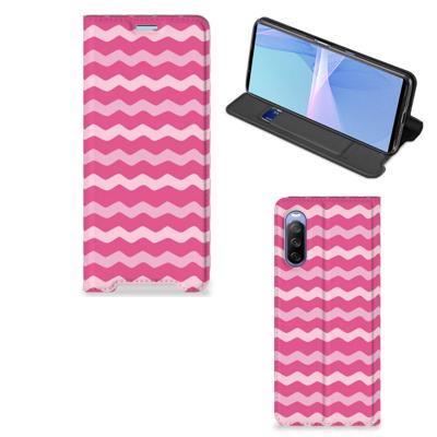 Sony Xperia 10 III | Hoesje met Magneet | Waves Pink