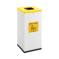 Afvalbak - 60 L - wit - label recyclebaar materiaal Afvalbak - 60 L - wit - label recyclebaar materiaal