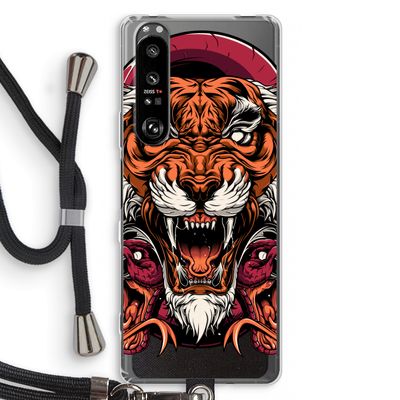 Tiger and Rattlesnakes: Sony Xperia 1 III Transparant Hoesje met koord