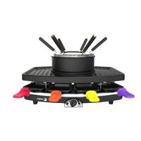 FAGOR - FG816 3-in-1 combinatie wisser + fondue + grill - 1100W - 1,5L capaciteit - 8 poelons + 6 fondue picks