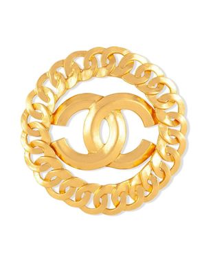 CHANEL Pre-Owned broche à logo CC (1996) - Or