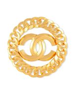 CHANEL Pre-Owned broche à logo CC (1996) - Or