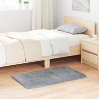 Hoogpolig vloerkleed NAVARRA 60x100 cm polyester lichtgrijs