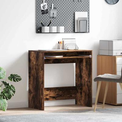 Bureau met plank Gerookt eiken 77,5 x 43 x 79 cm Bewerkt hout