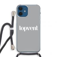 Topvent Grijs Wit: iPhone 12 mini Transparant Hoesje met koord