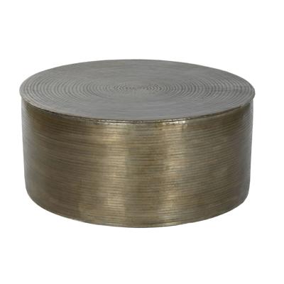 Hoofdtafel Home ESPRIT Gouden Aluminium 90 x 90 x 40 cm