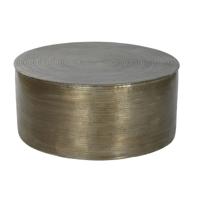 Hoofdtafel Home ESPRIT Gouden Aluminium 90 x 90 x 40 cm