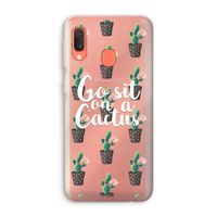 Cactus quote: Samsung Galaxy A20e Transparant Hoesje