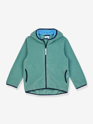 Fleece kinderjas PAUKKU FINKID, zip-in binnenjas turquoiseblauw