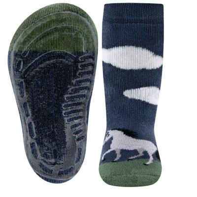 Ewers antislip sokken Stoppi softstep paard en wolken marine-31-34