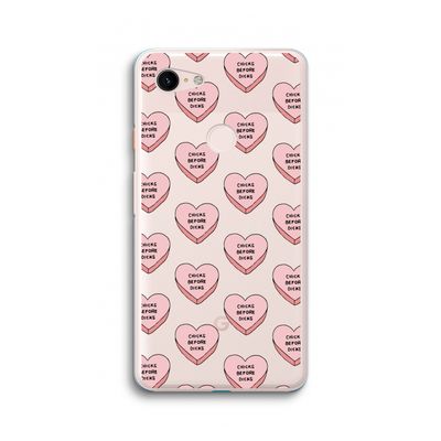 Chicks before dicks: Google Pixel 3 XL Transparant Hoesje