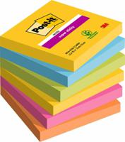 Post-it Plaknotitie 6546SR 76 mm x 76 mm Neon-groen, Ultrablauw, Ultra-geel, Ultra-roze, Neon-oranje 540 vellen - thumbnail