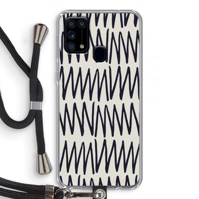 Marrakech Zigzag: Samsung Galaxy M31 Transparant Hoesje met koord