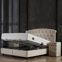 Boxspring Met Opbergruimte Aurora 160x200 Cm Antraciet Met Opbergruimte Dreamhouse - Dekbed-Discounter.nl