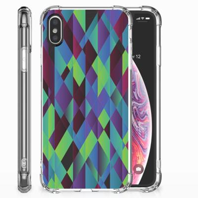Apple iPhone X | Xs Shockproof Case Abstract Green Blue Apple iPhone X | Xs Shockproof Case Abstract Green Blue