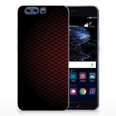Huawei P10 Plus | TPU bumper | Geruit Rood
