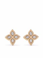 Roberto Coin boucles d'oreilles Princess Flower en or rose 18ct ornées de diamants