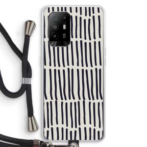 Moroccan stripes: Oppo A94 5G Transparant Hoesje met koord
