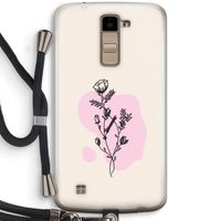 Roses are red: LG K10 (2016) Transparant Hoesje met koord